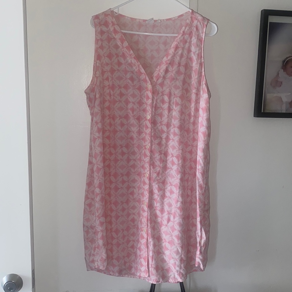 Lovely summer dress pink with white